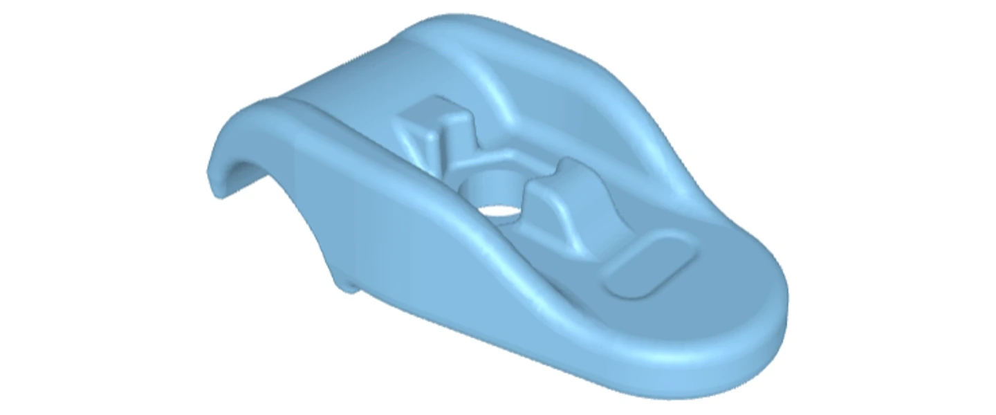 3D CAD model of a custom metal part prepared for a request for quotation